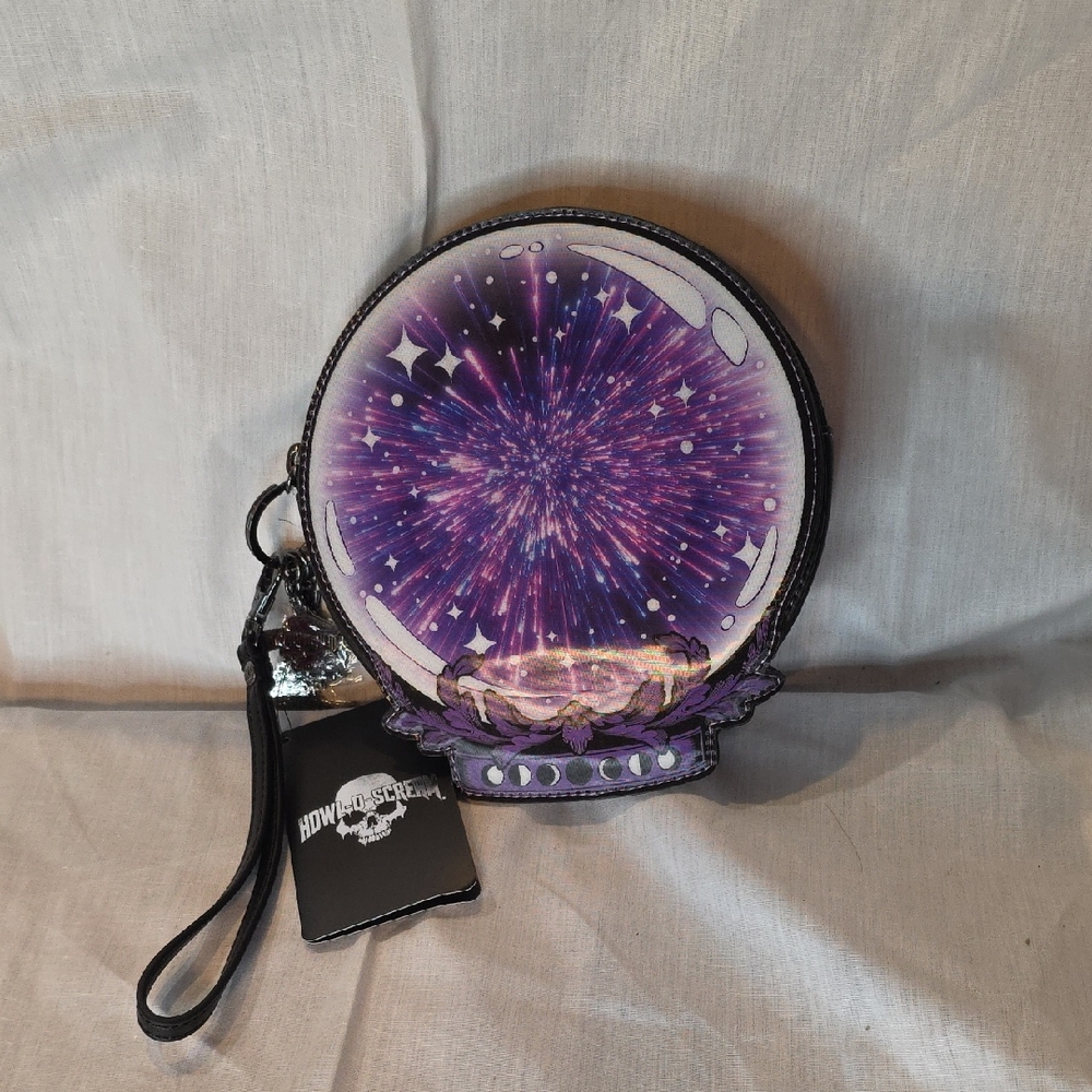 Loungefly Howl O Scream Purple Cosmic Wristlet